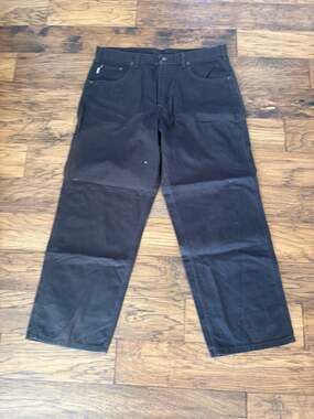 Carhartt B159-DKB Loose Fit Work Pants 40x30 Distressed Brown Heavy Duty Cotton